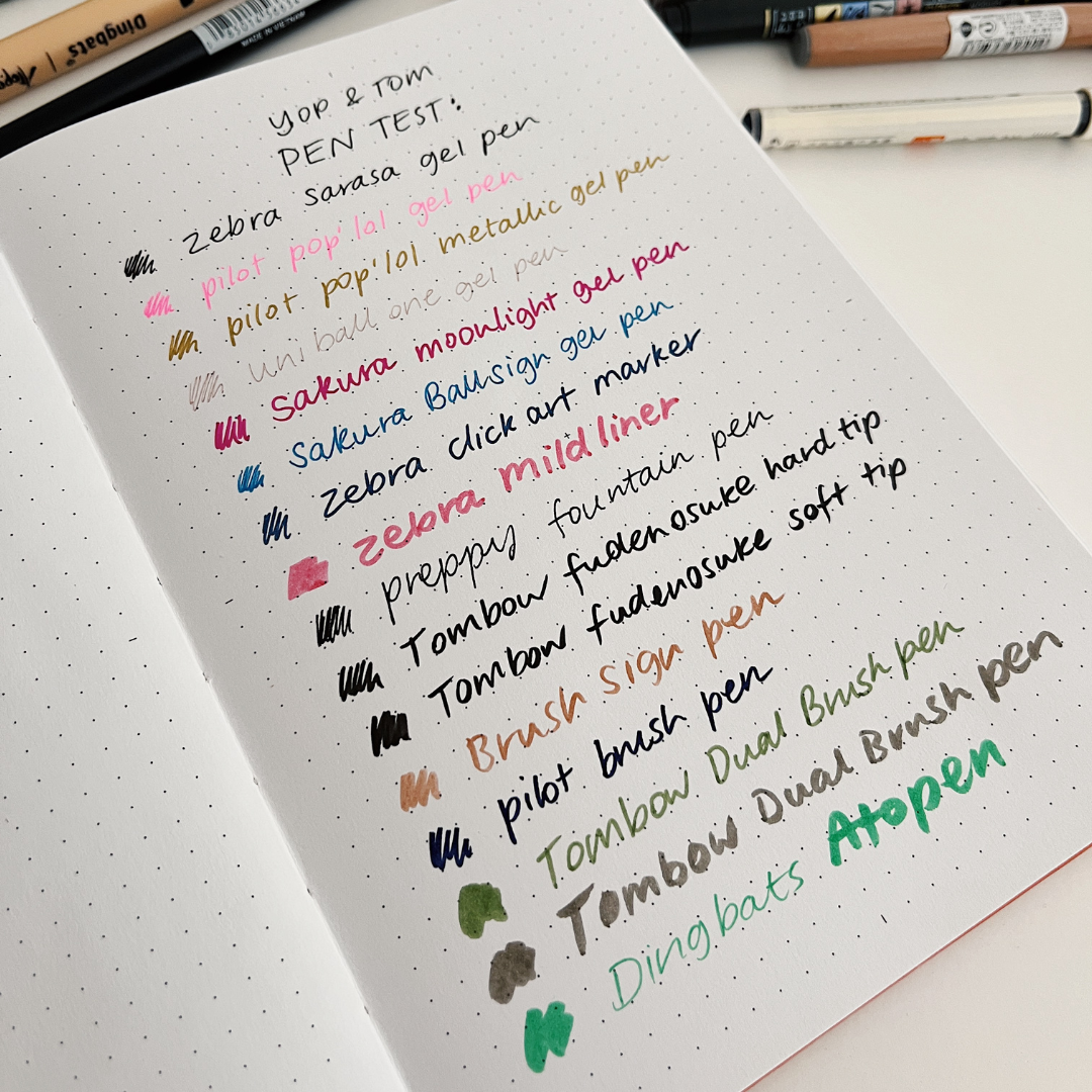 Bullet journal pen test