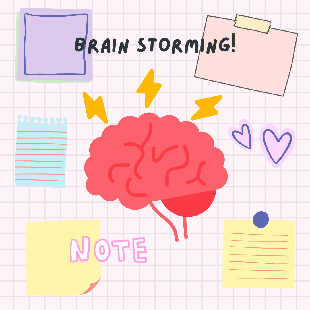 Brain storming with memo pads