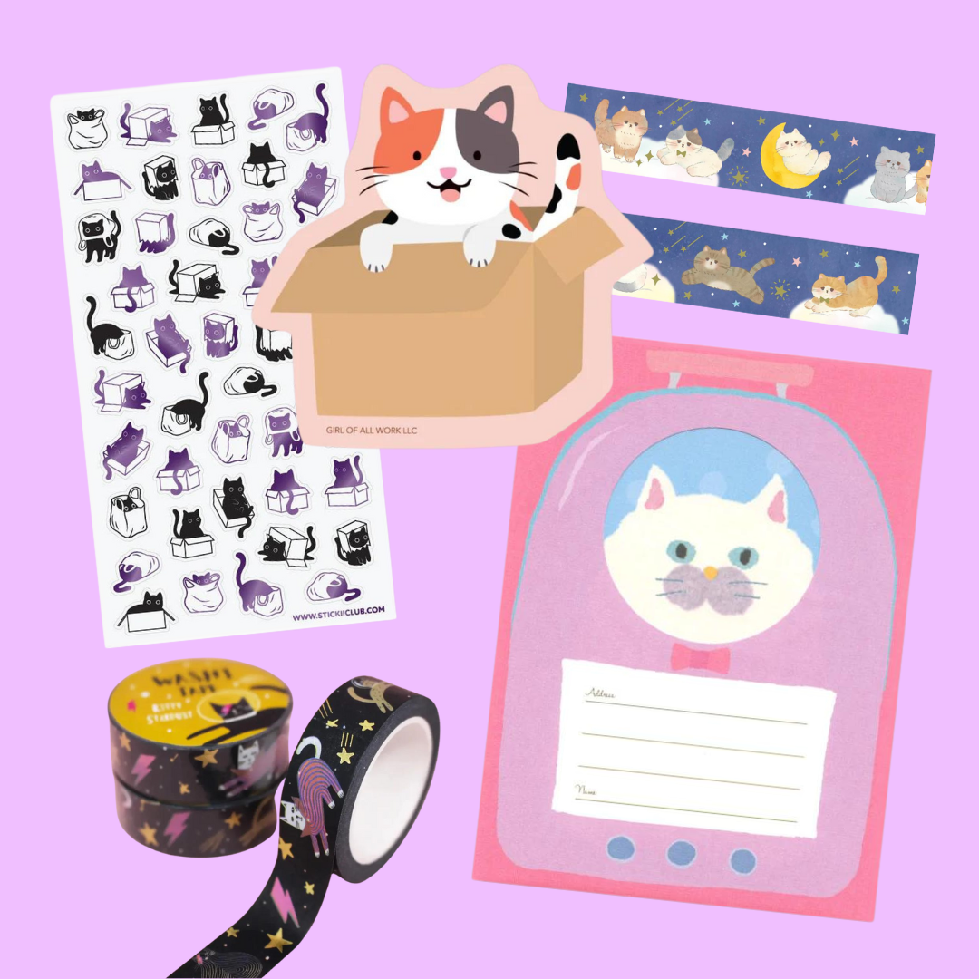 cat themed stationery