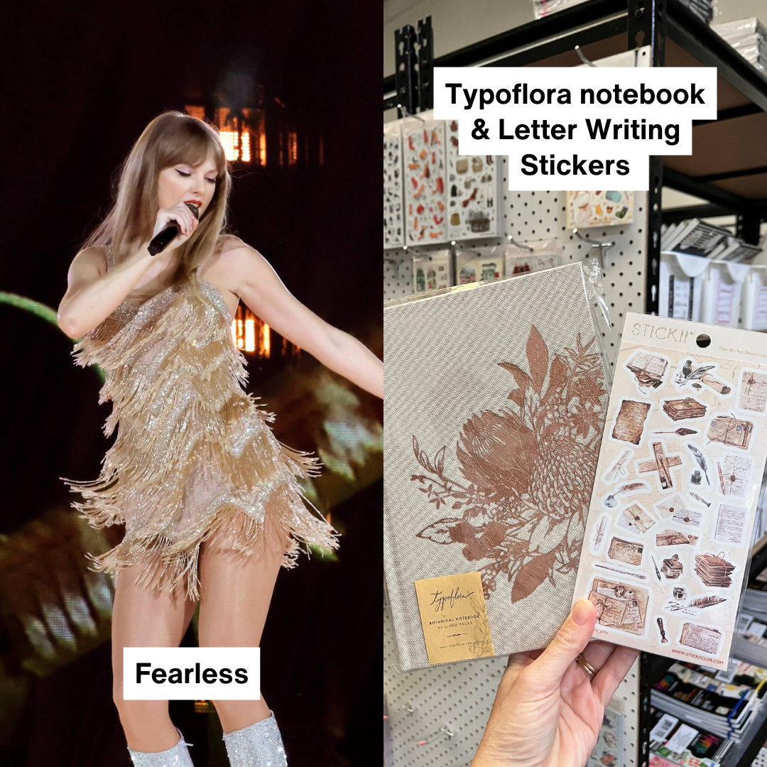 Taylor Swift style stationery from the Era's Tour Looks