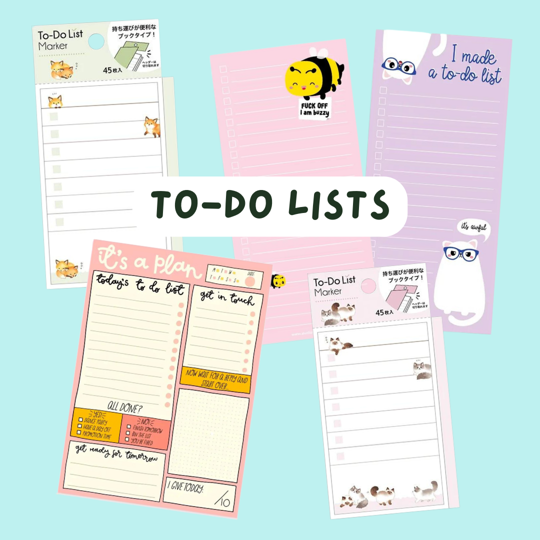 to-do lists stationery supplies
