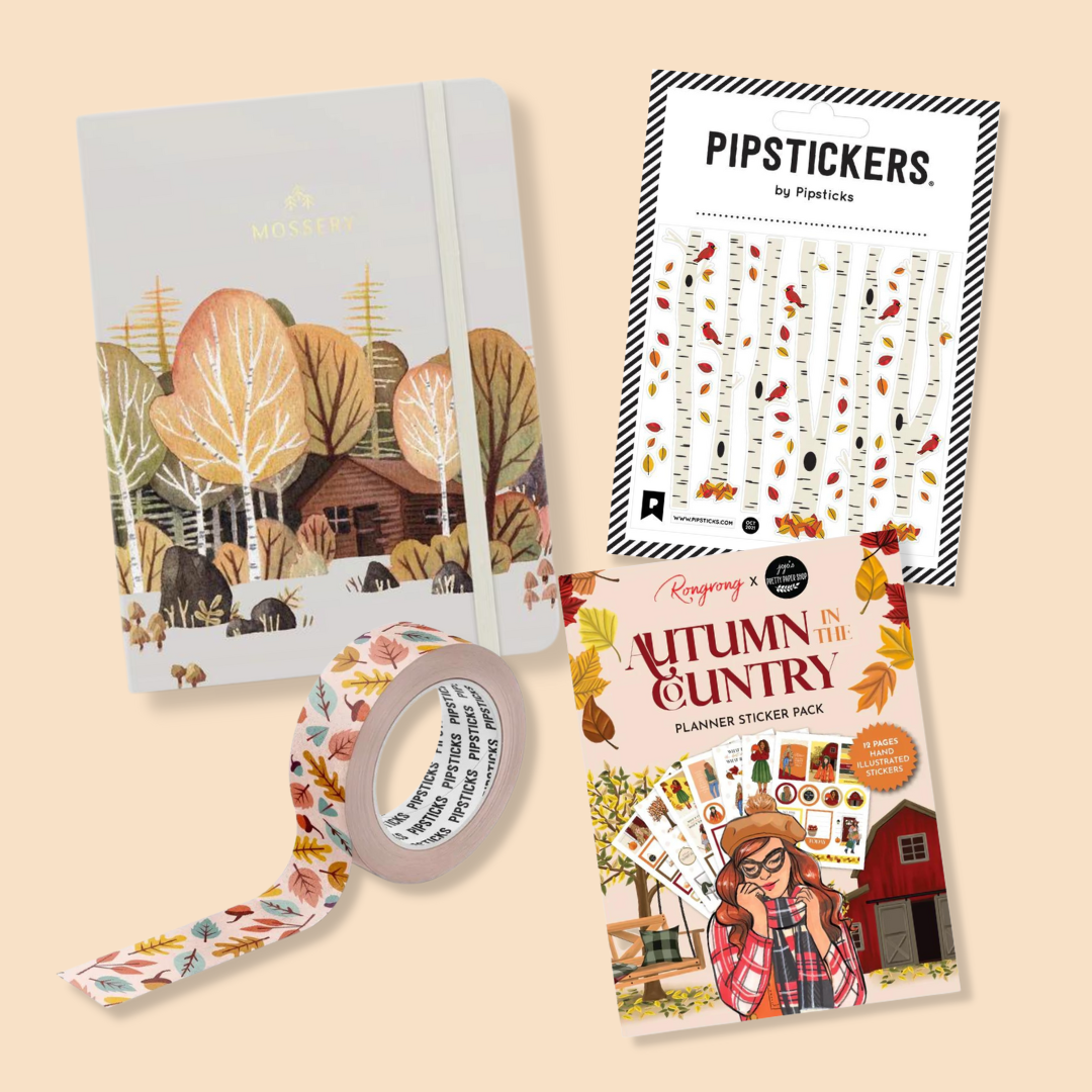 Autumn themed stationery from WashiGang in Australia