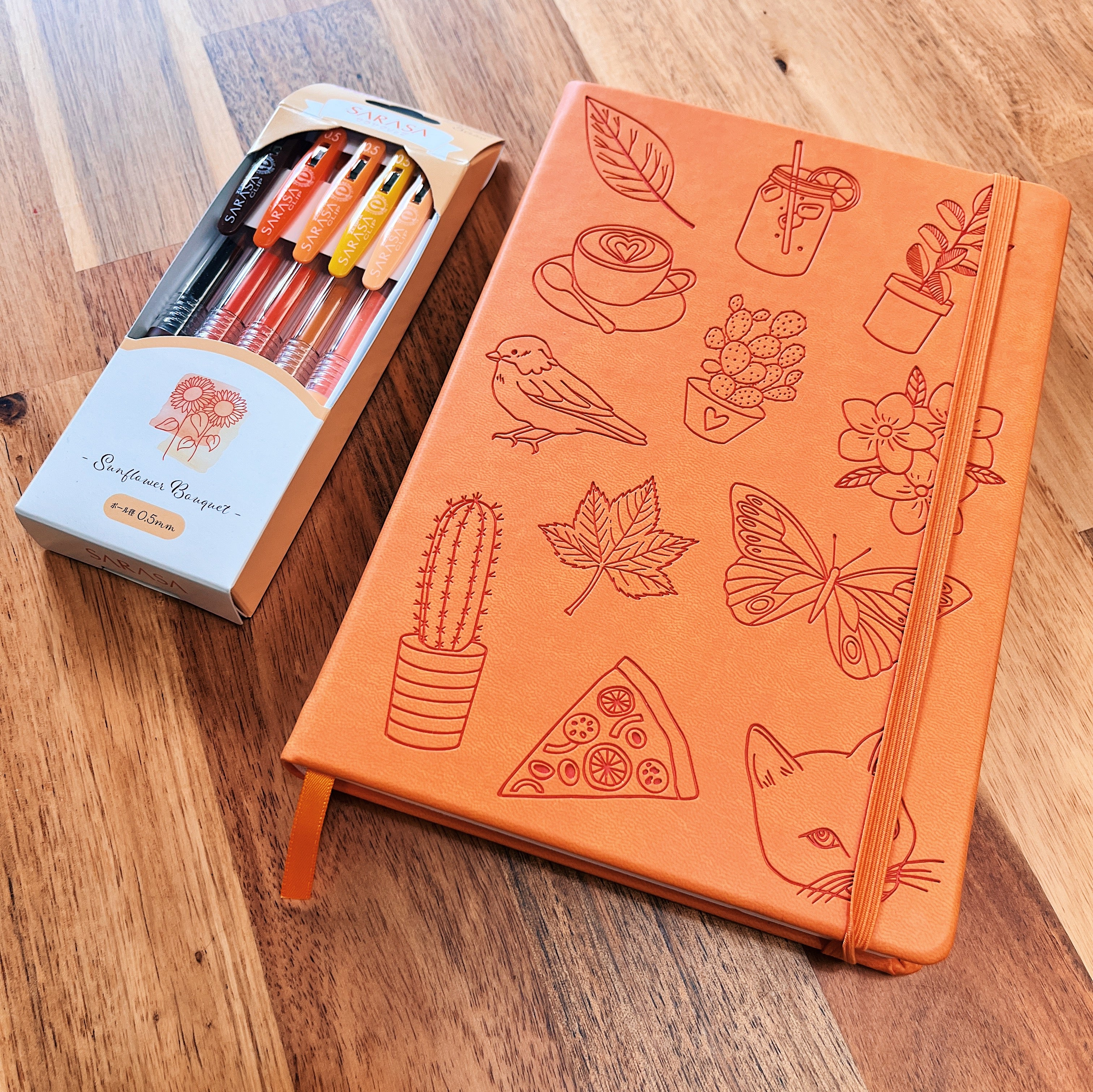 Stationery Island Bullet Journal and Zebra Sarasa Sunflower Pen Set