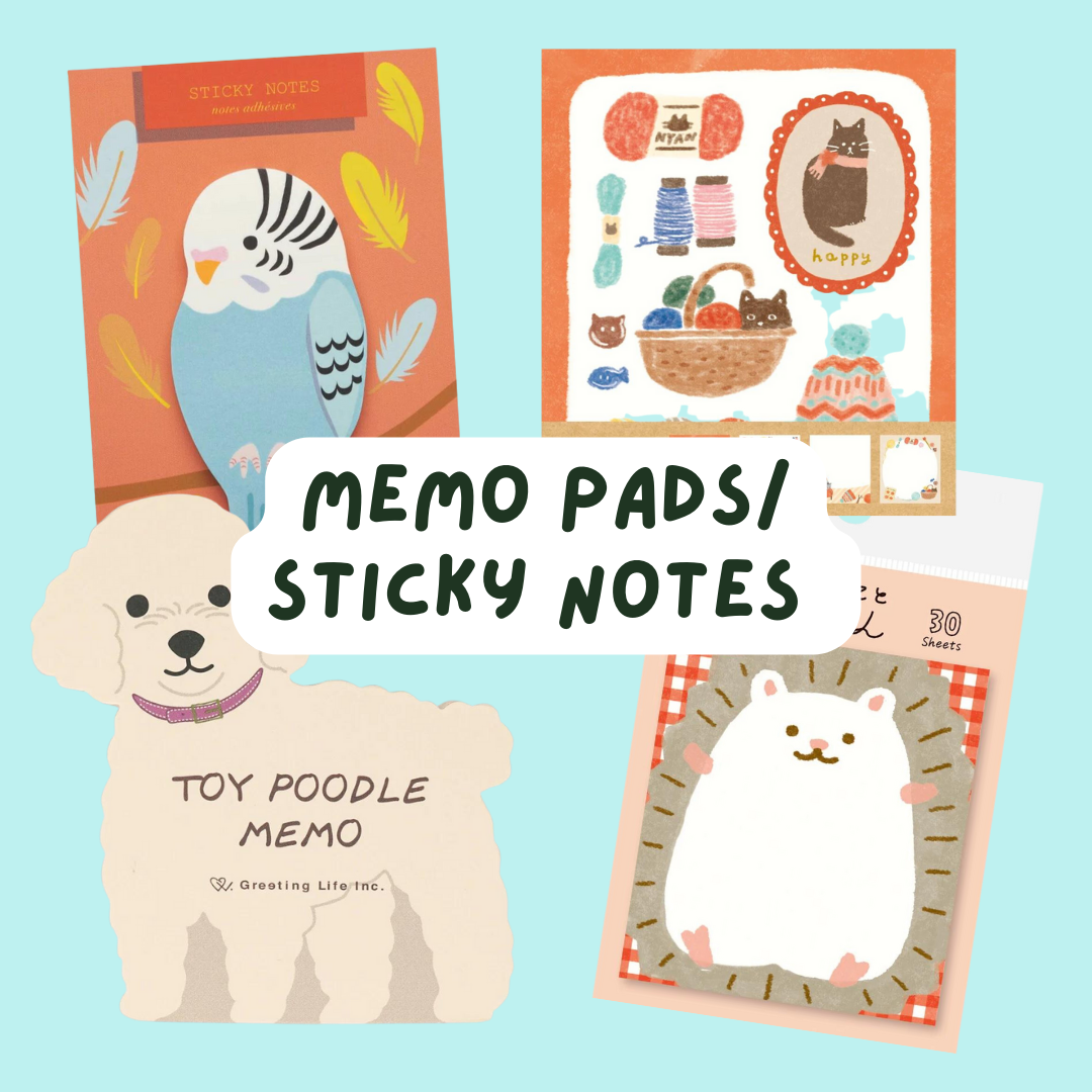 memo pads and sticky notes