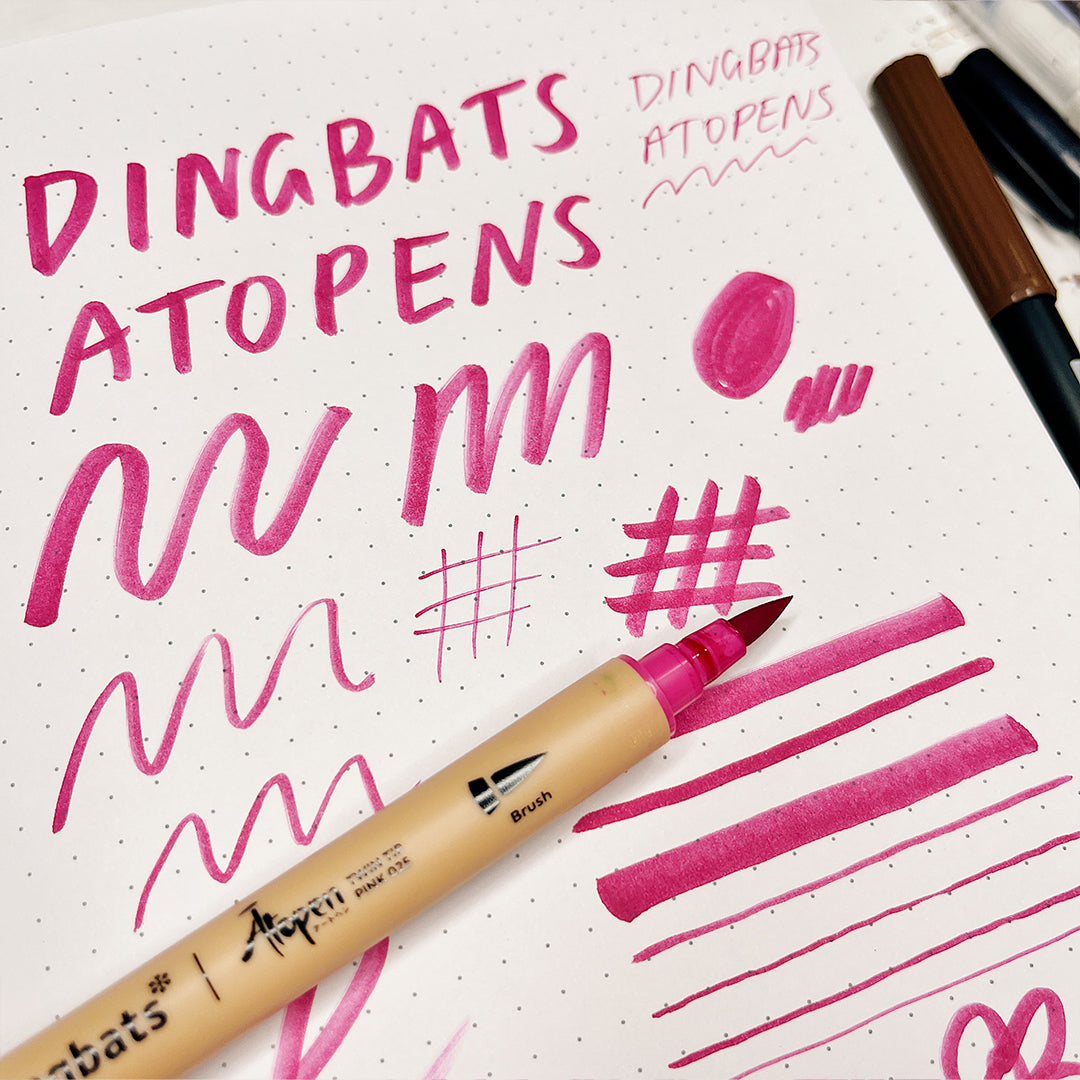 Dingbats Atopen dual brush pen test