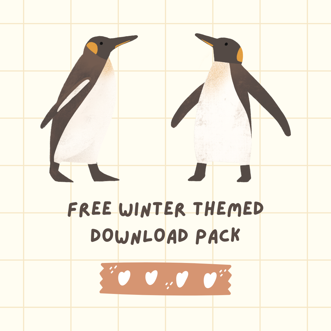 Winter stationery download pack