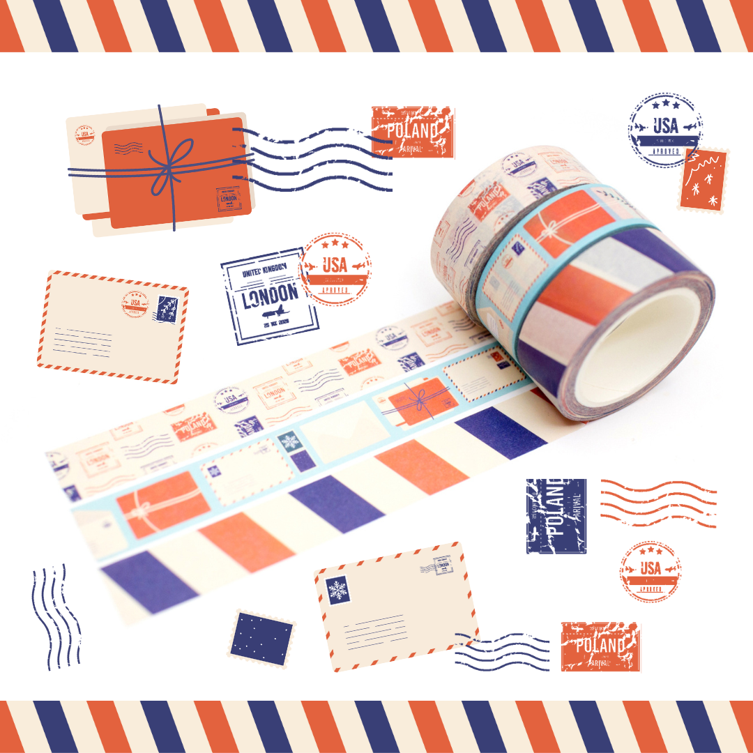 Post office themed washi tape