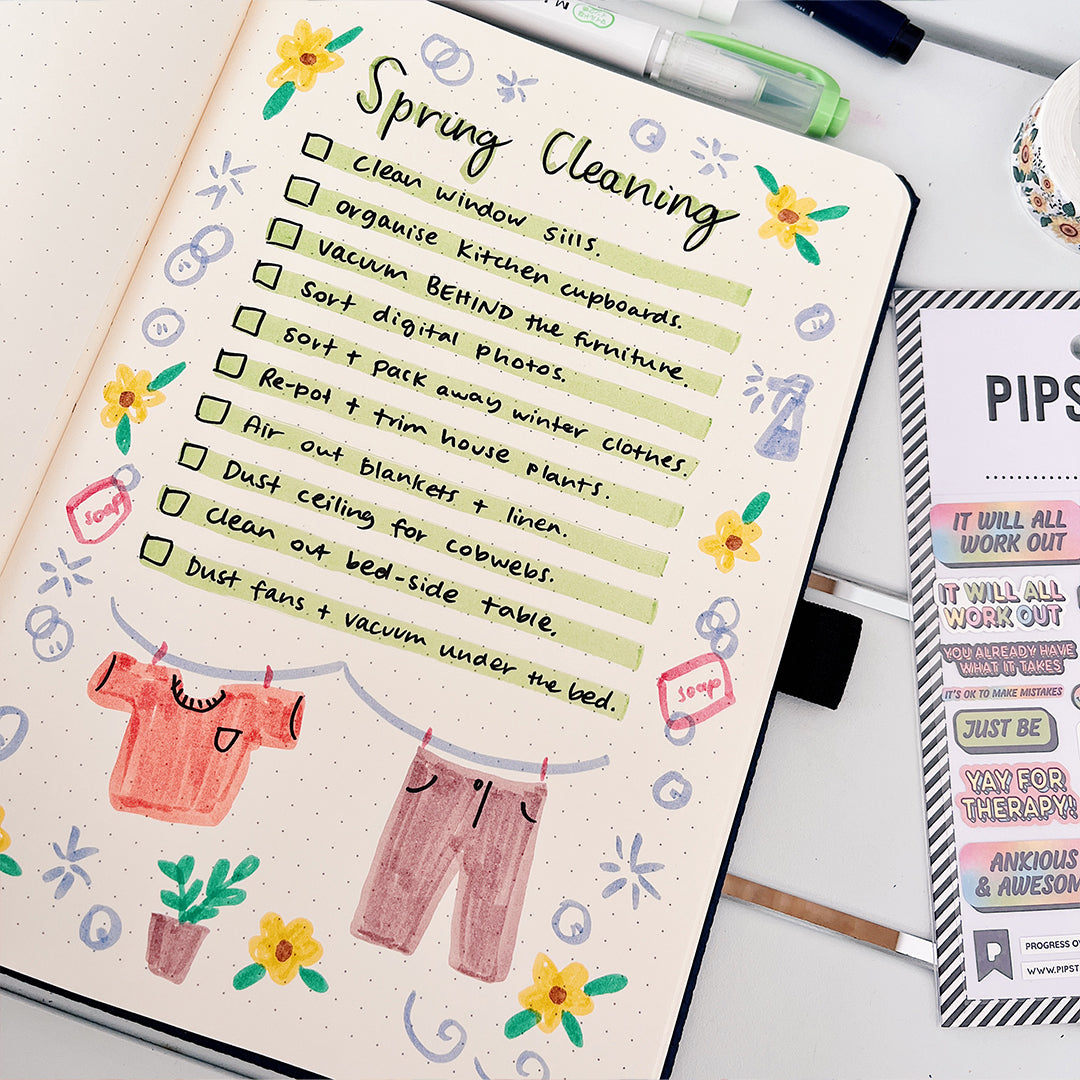 Spring Cleaning Check List Bujo
