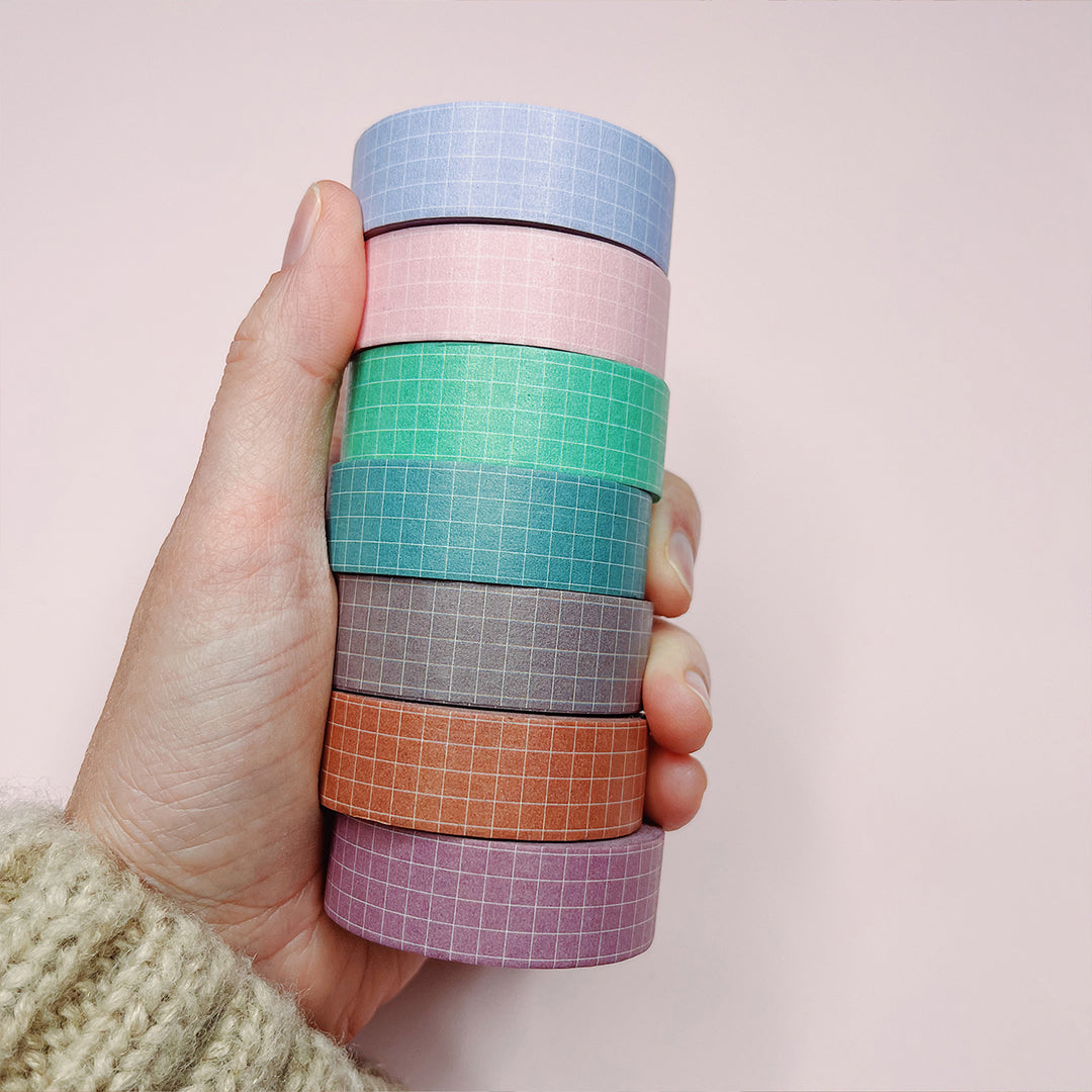 Grid washi tapes in different colours