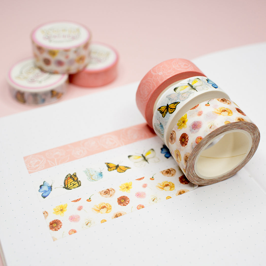 floral and butterfly washi tape