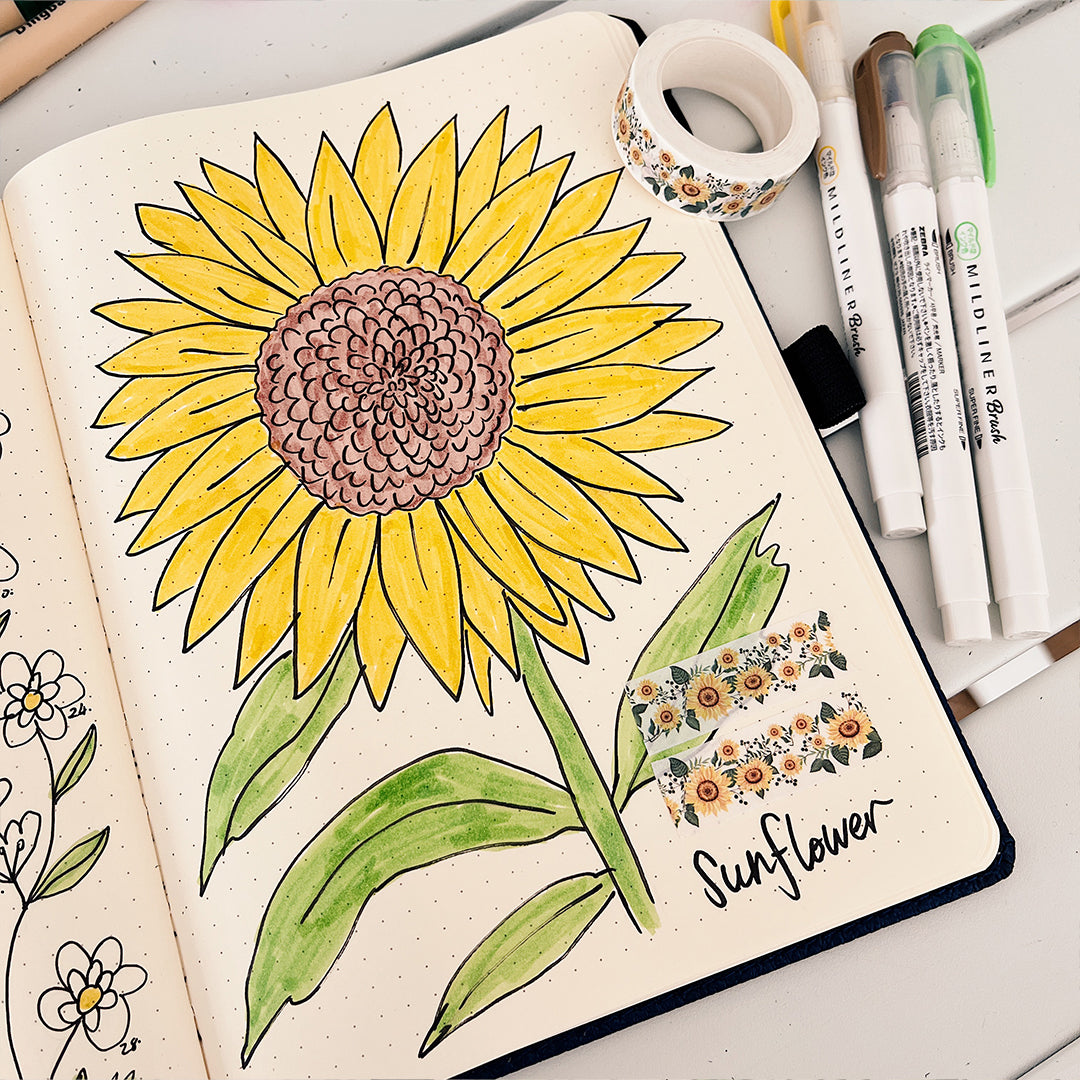 Sunflower Bullet Journal doodle