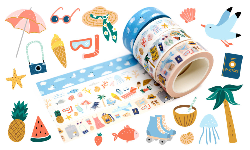 summer themed washi tapes