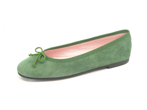 STYLEMONARCHY Valentina Green Flat Shoes