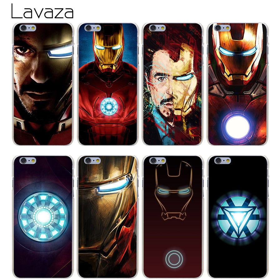 Lavaza Super Hero Iron Man Hard Transparent Cover Case For Iphone X 10 8 7 6 6s Plus 5 5s Se 5c 4 4s