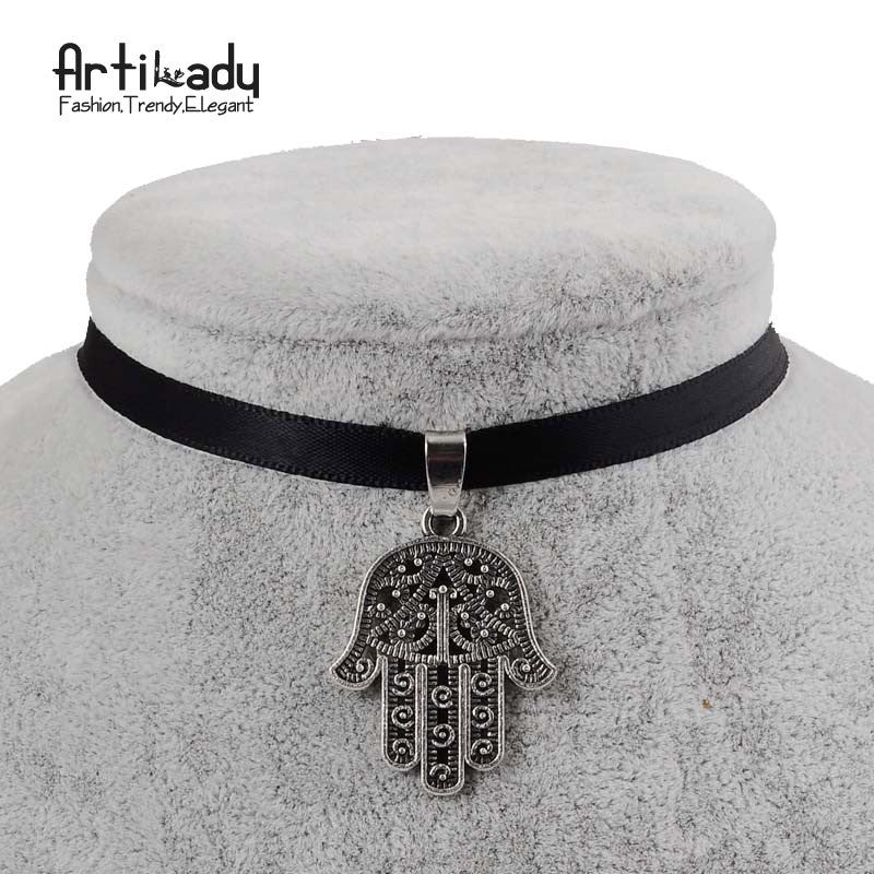 black velvet choker with charm