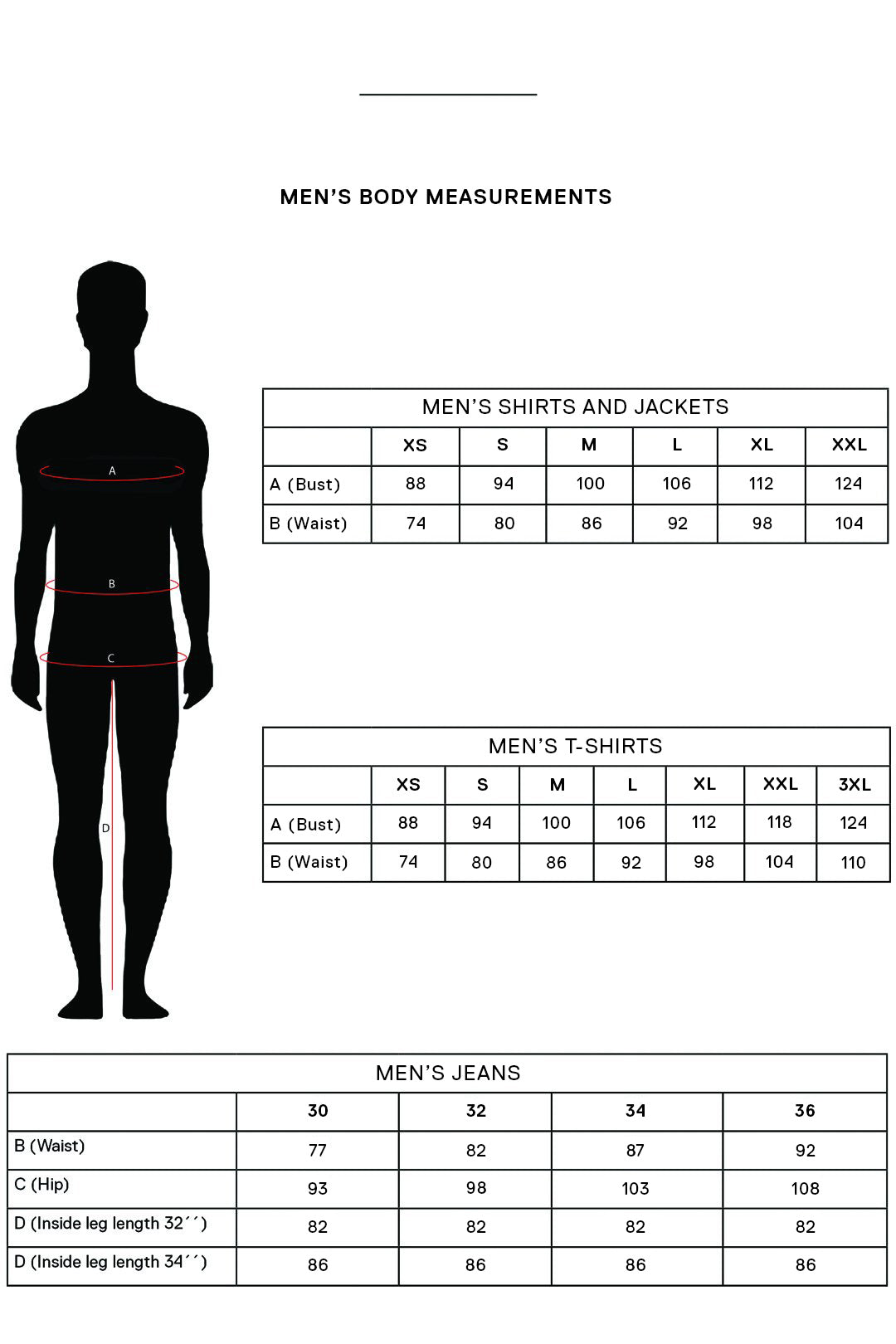 Sizing chart – Reet Aus