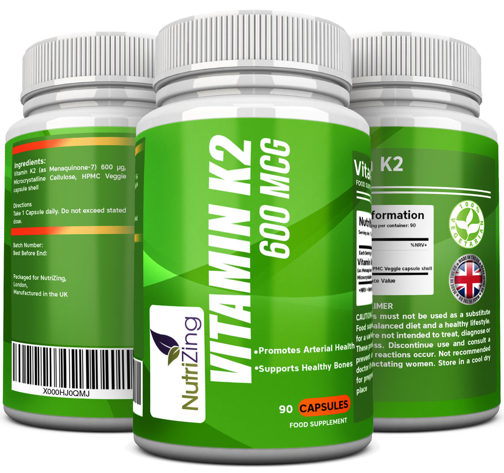 Vitamin K2 Supplements 600 MCG- 20 Packs - NutriZing