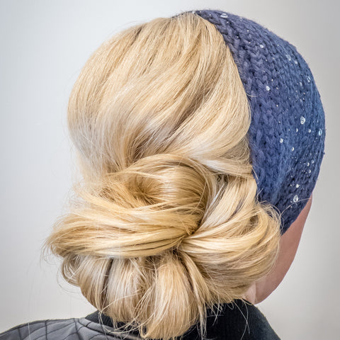 winter headband hair up