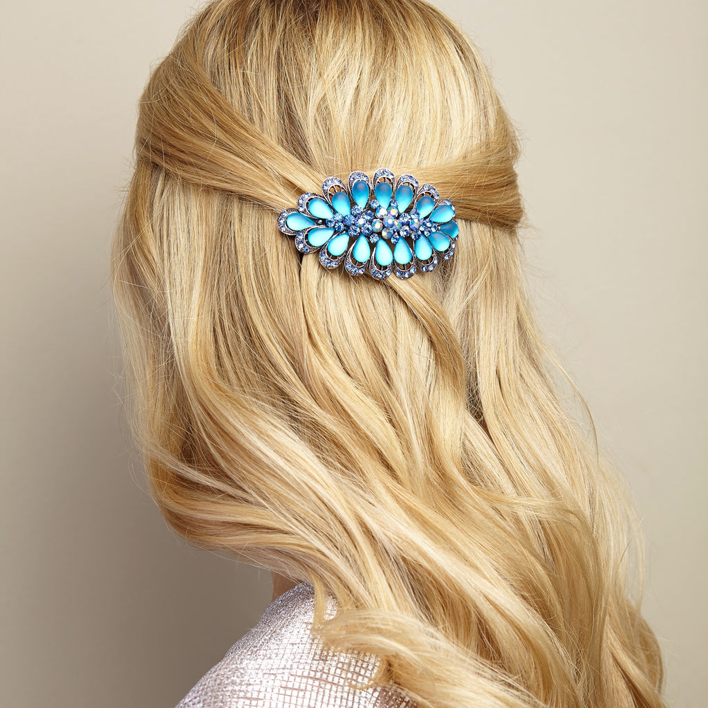 blue rhinestone hair accessories