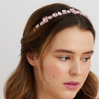 PinktownUSA White Floral Monogram Headband