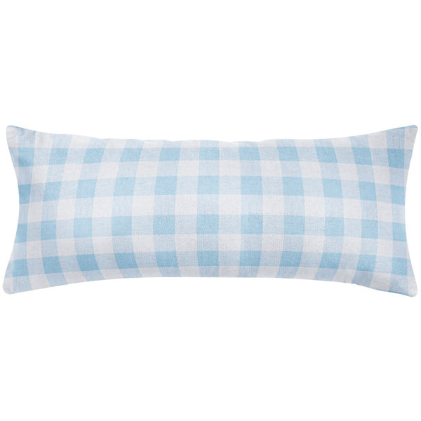 Gingham Blue 22x22 Decorative Pillow Laura Park