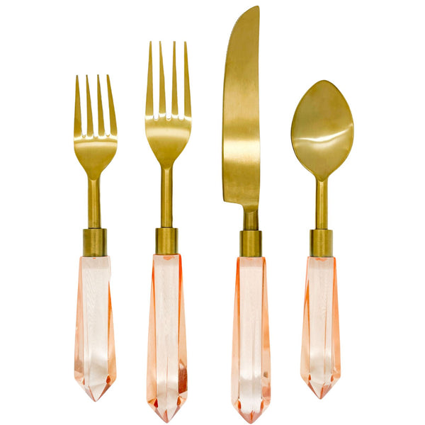 Farberware 15pc Cutlery Set - Gold And Blush : Target