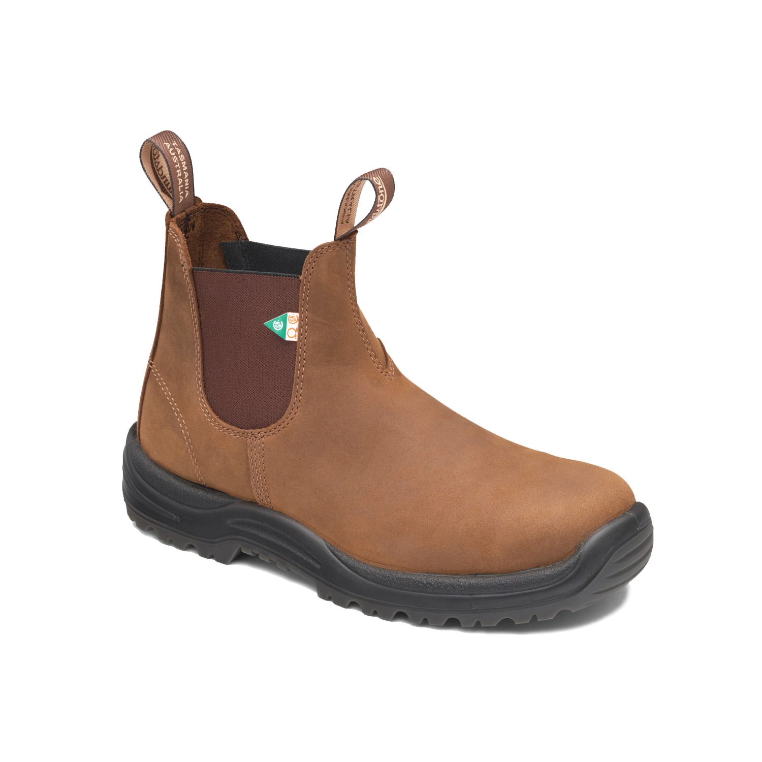 Blundstone 169 Work Safety Boot Rubber Toe Cap Saddle Brown