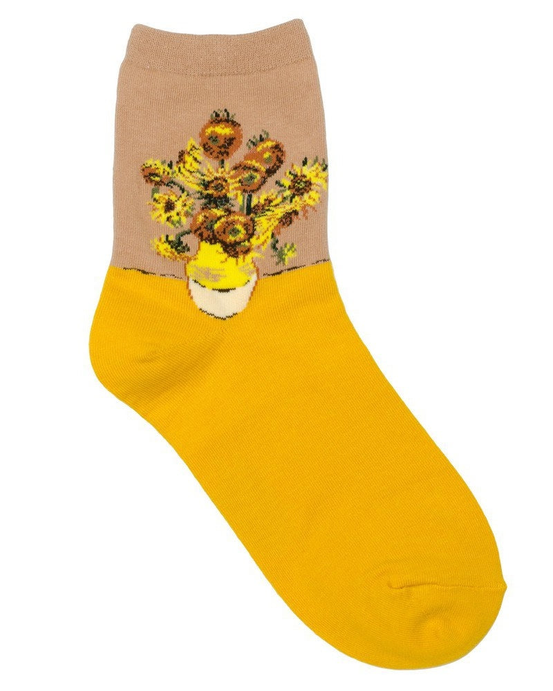 Vincent Van Gogh Sunflowers Ankle Socks 