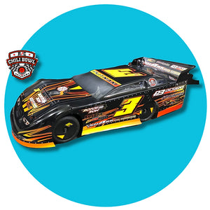 SHARK BODIES VOUNTEER LATE MODEL BODY WITH SPOILER (CLEAR) - Five Star Hobbies 