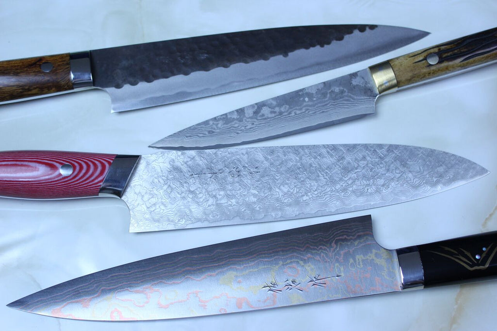 Takeshi Saji R-2 Damascus Steak Knife (White G-10 Handle, TS