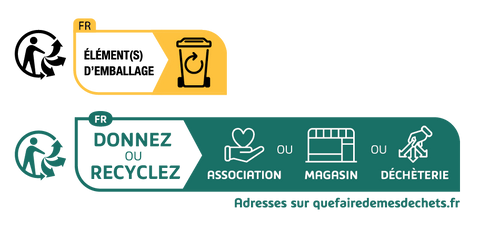 French package recycling symbols.