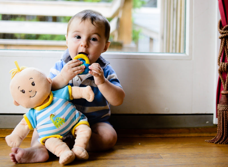 Boy with Baby Stella Doll 