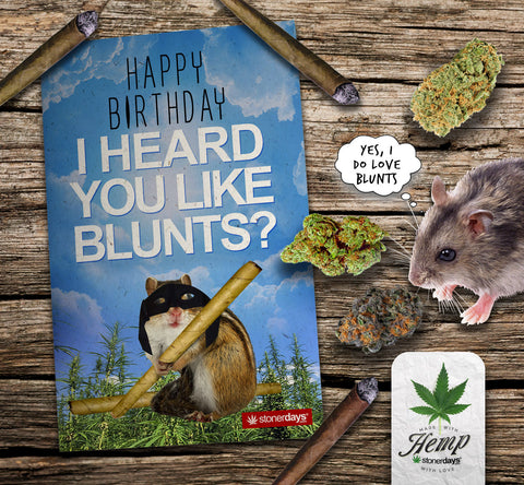 blunts hamster animal hemp card