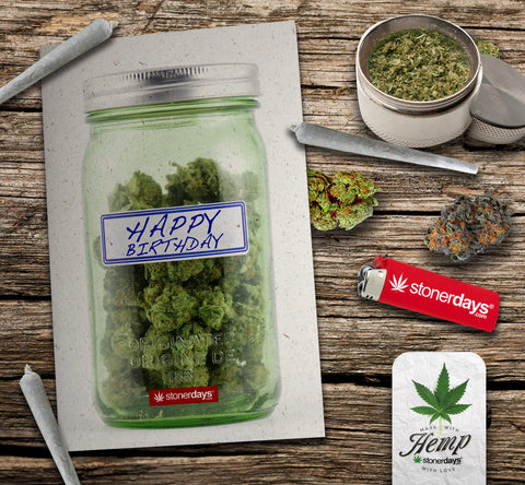 happy birthday hemp card