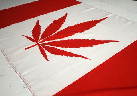 marijuana flag canada leaf