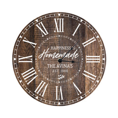 LifeSong Milestones Custom Happiness is Homemade Clock