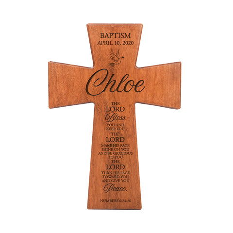 LifeSong Milestones Personalized Engraved Baptism Wall Cross