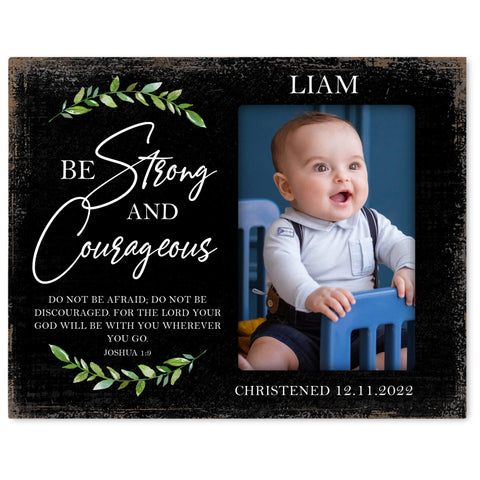 LifeSong Milestones Personalized Picture Frame Be Strong and Courageous