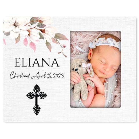 LifeSong Milestones Custom Christening Picture Frame