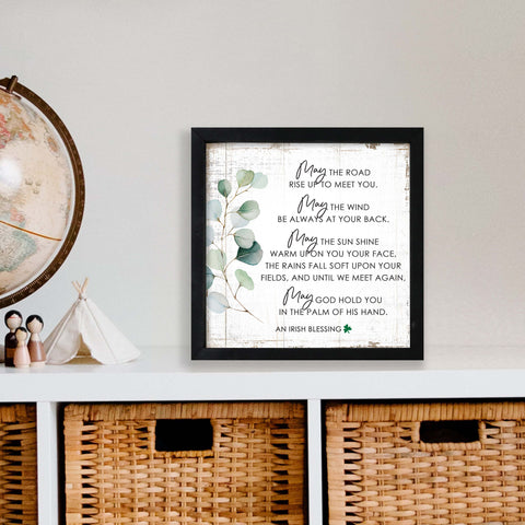 St. Patrick's Day Wooden Framed Shadow Box Modern Home Décor
