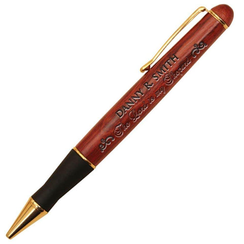 LifeSong Milestones Personalized Rosewood Ball Point Pen - Engraved