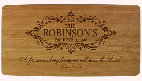 Personalized Family Cutting Board Gift - As For Me And My House