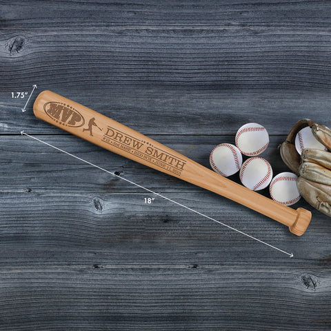 Personalized MVP Baseball Bat Shelf Décor