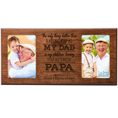 LifeSong Milestones Custom Engraved Picture Frame for Dad