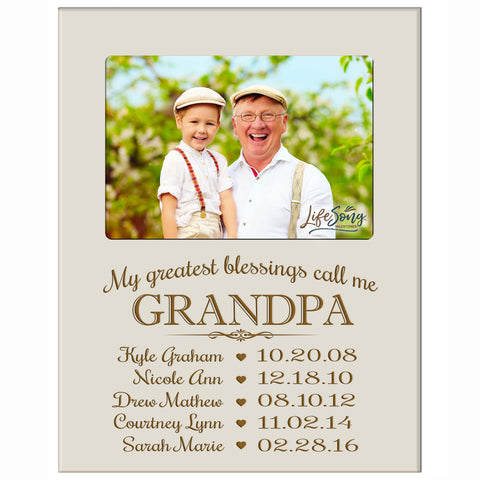 LifeSong Milestones Personalized Gift For Grandpa Picture Frame - Grandpa