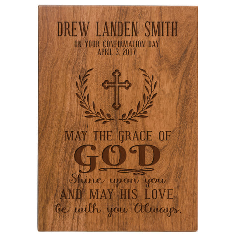 Personalized Baptism Wall Plaque - May The Grace Of God