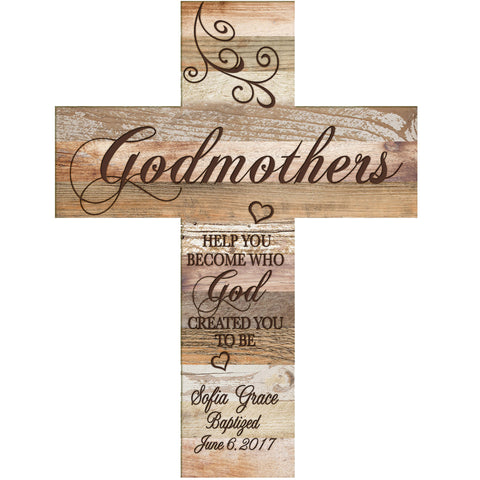 LifeSong Milestones Personalized Godmother Decorative Wall Cross