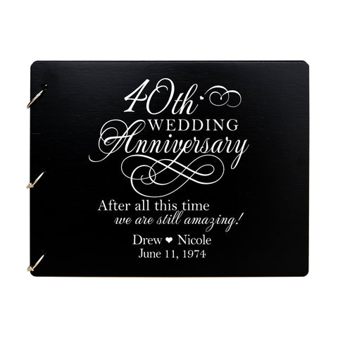 LifeSong Milestones Personalized 40th Anniversary Guestbook