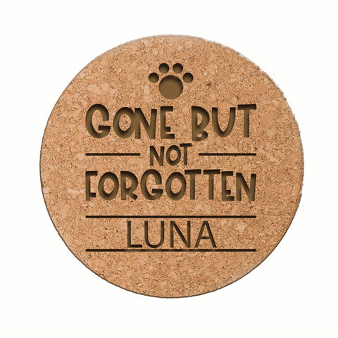 Pet Memorial Cork Trivet - Gone But Not Forgotten (Cat)