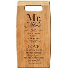 LifeSong Milestones Personalized Love Never Fails Cutting Board